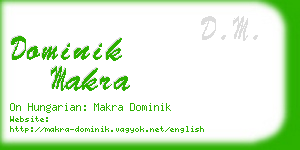 dominik makra business card